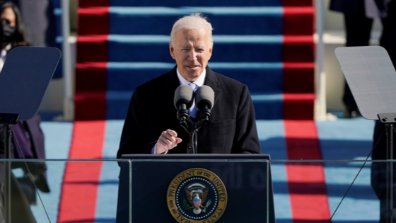 Joe Biden delivers inauguration speech