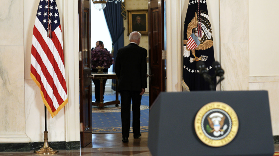 Joe Biden delivers remarks on the Middle East ceasefire agreed to by Israel and Hamas in the Cross Hall