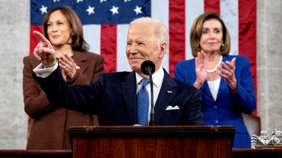 Joe Biden delivers the State of the Union address at the U.S. Capitol in Washington