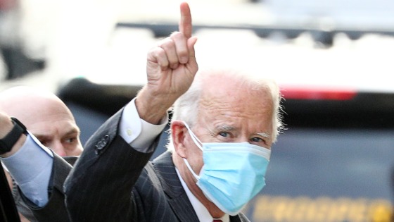 Joe Biden holds arrives for virtual meeting with governors in Wilmington