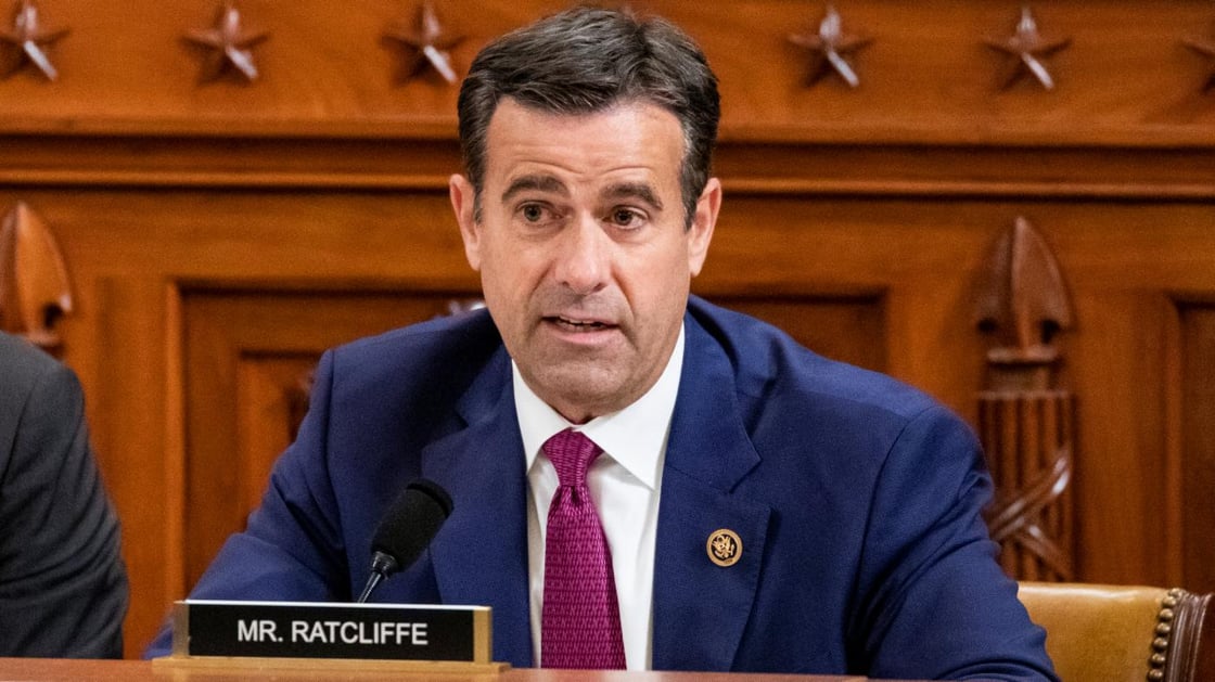 John Ratcliffe attends a House Intelligence Committee hearing on Trump impeachment inquiry in Washington