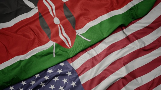 Kenyan and U.S. flags