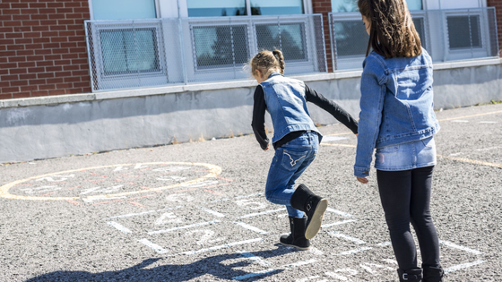 Kids playing during recess