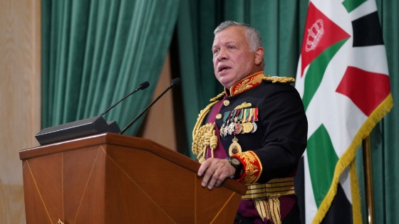 King Abdullah II speaks during the inauguration of the 19th Parliament non-ordinary session in Amman