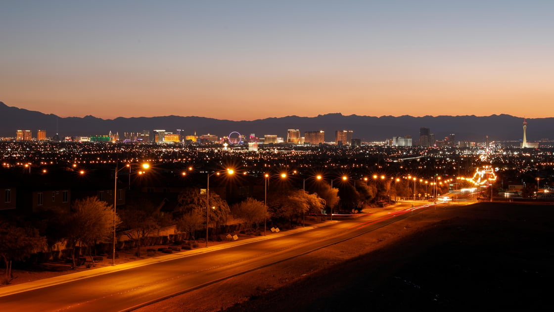 Las Vegas at sunset