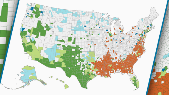 Map of American counties