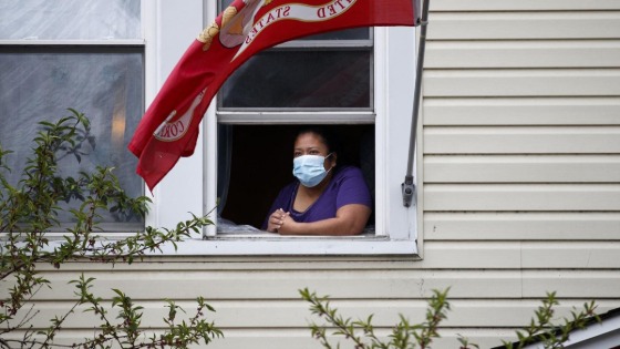 Maria Ochoa poses for a portrait inside her home in Chicago