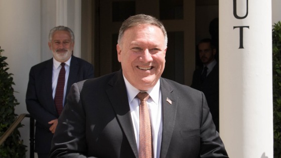 Mike Pompeo leaves the In And Out Club in London