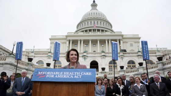 Nancy Pelosi speaks about the Affordable Care Act.