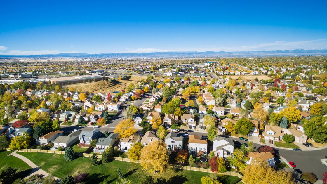 Neighborhood with trees