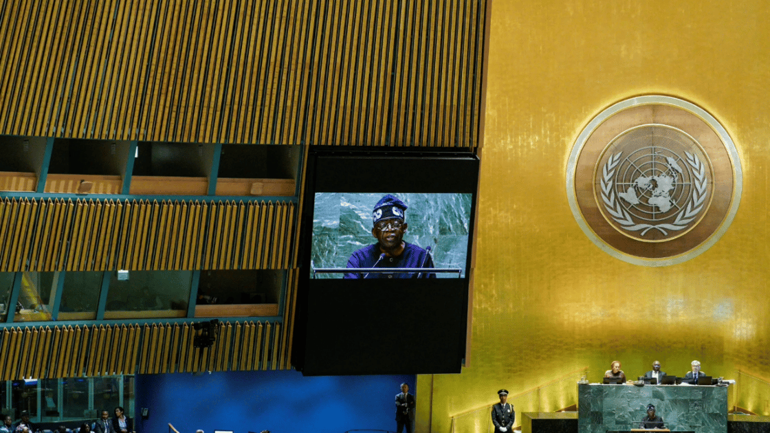 Nigerias President Bola Ahmed Tinubu addresses the 78th Session of the U.N. General Assembly