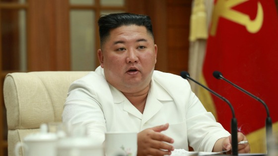 North Korean leader Kim Jong Un attends an enlarged meeting