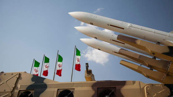 Offensive missiles of the Armed Forces of the Islamic Republic of Iran displayed in Tehran