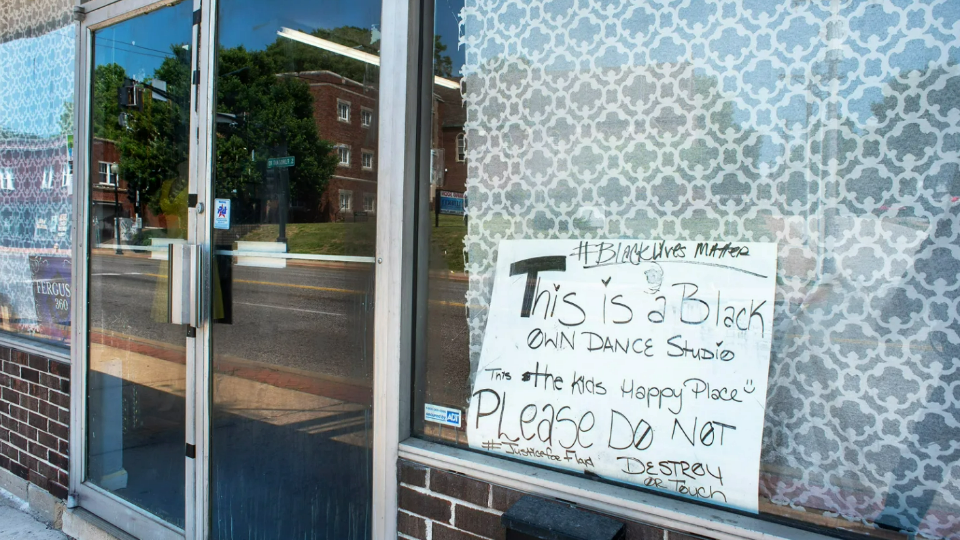 Outside of a Black-owned dance studio