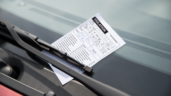 Parking violation card