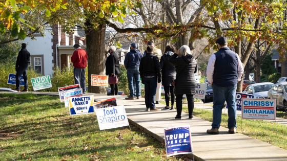 Pennsylvania voters stand in line to vote in Berks County-2