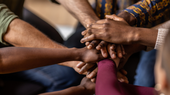 People holding each others hands