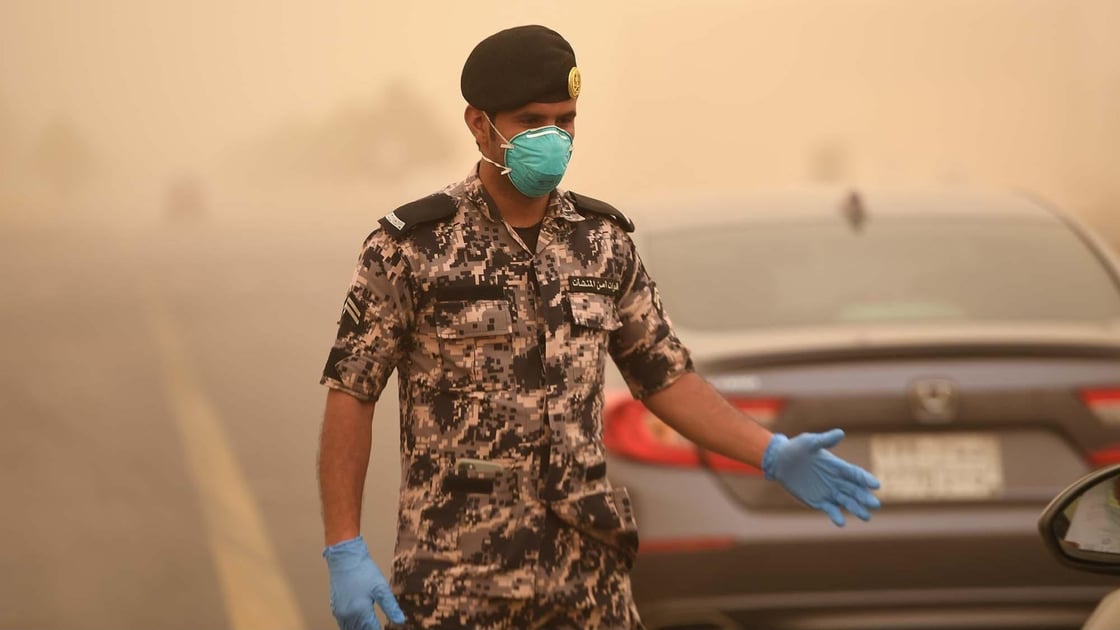 Police and military carry out health checks on drivers