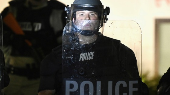 Police officer at protest