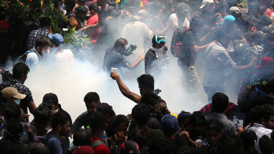 Police use tear gas as protesters storm the compound of prime ministers office