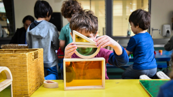 Preschool students at UCLA Lab School