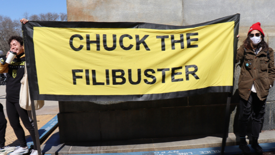 Protest of the filibuster in NY