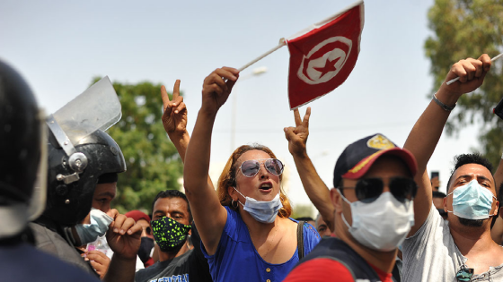 Protests in Tunisia in July 2021