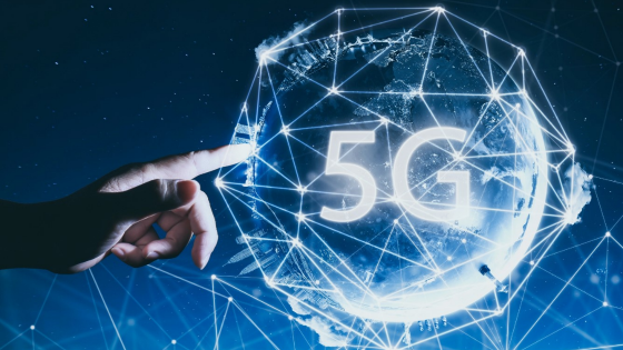 Representation of globe and 5G network wireless systems