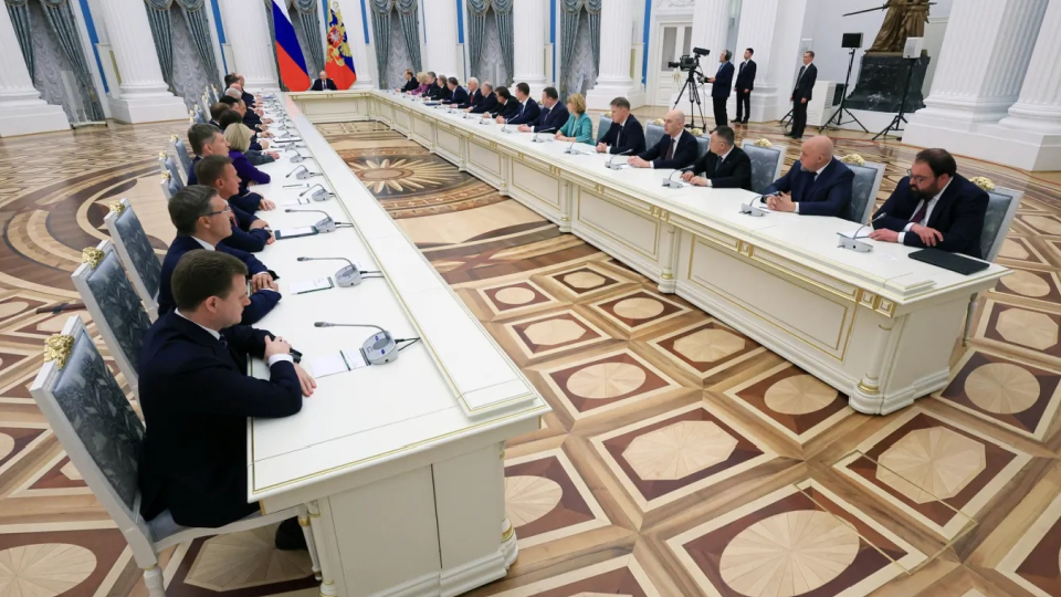 Russian President Vladimir Putin chairs a meeting with members of the new government in Moscow, Russia, May 14, 2024