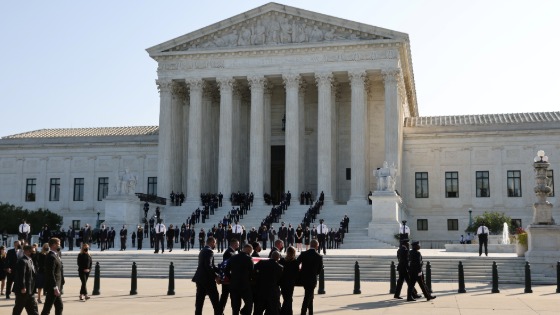 Ruth Bader Ginsburg Casket Arrives at the U.S. Supreme Court