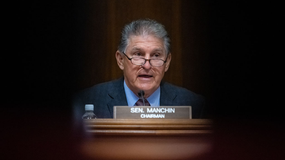 Senator Joe Machin chairs Senate Energy Committee hearing