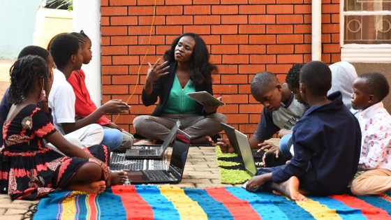 Shamim Mwanaisha, a travel consultant and trainer, leads students in a tutorial session