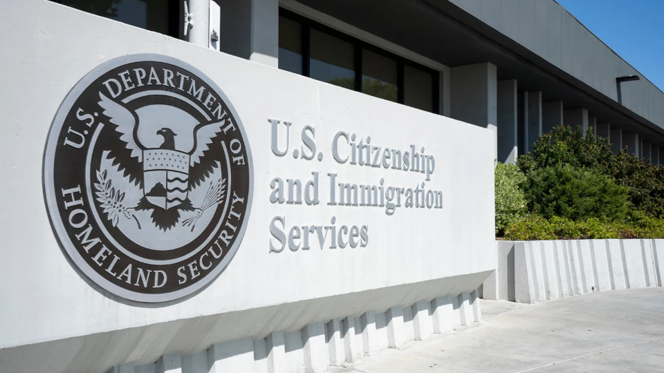 Sign for U.S. Department of Homeland Security's Office of U.S. Citizenship and Immigration Services