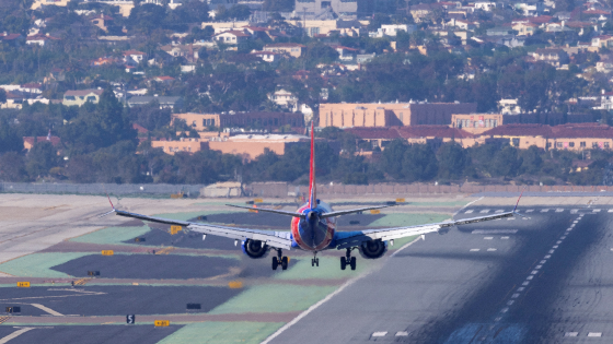 Southwest flight lands in San Diego