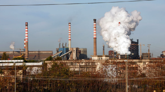 Steam comes out of the chimneys of the Ilva steel plant in Taranto