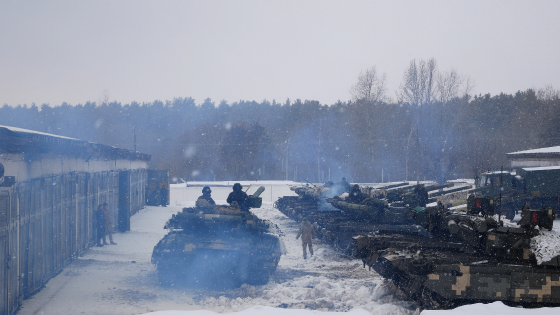 Tanks on training ground in Kharkiv 