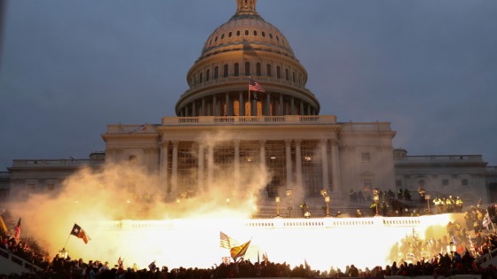 The Capitol during Trump inspired riot