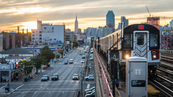 The MTA seven line in New York City