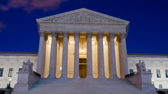 The Supreme Court at night