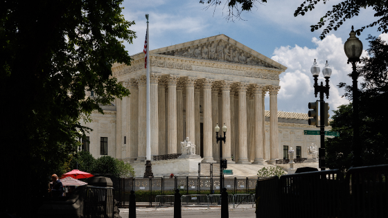 The Supreme Court in Washington, D.C. is seen from the grounds of the U.S. Capitol