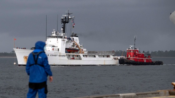 The U.S Coast Guard Cutter Diligence arrives at its new homeport at Naval Air Station Pensacola