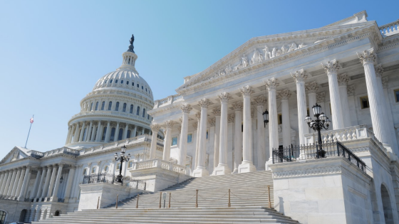 The U.S. Capitol building on a sunny day