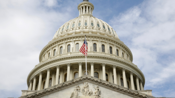 The front of the US Capitol