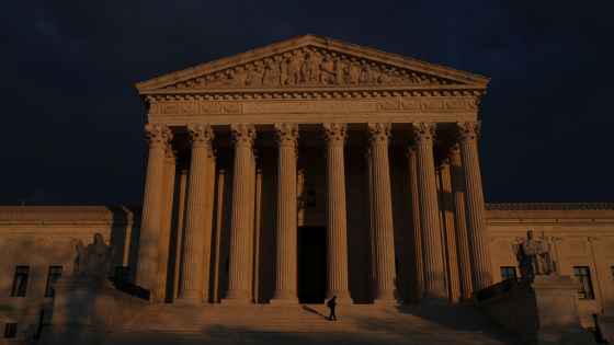 The sun sets at the U.S. Supreme Court building the week that the court is expected to hear arguments in a Mississippi case that challenges Roe v. Wade