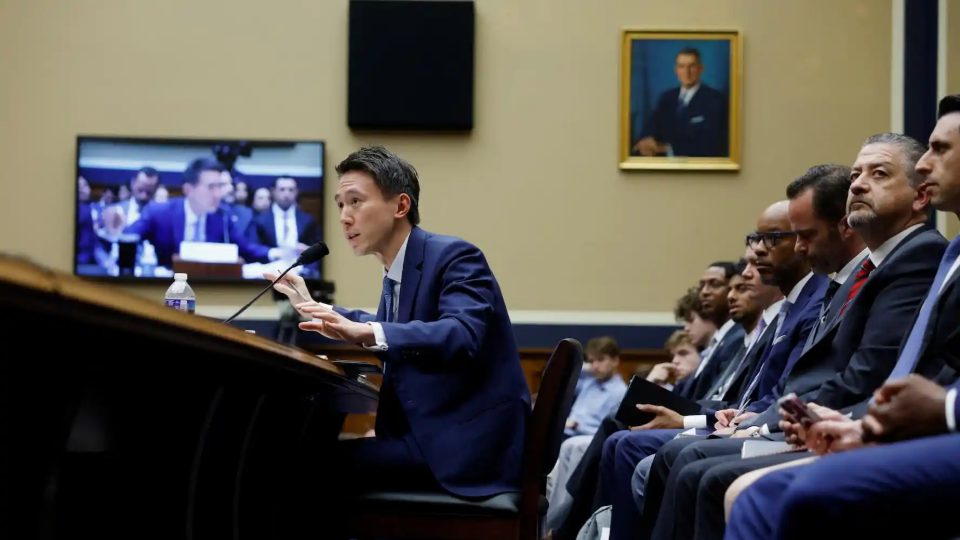 TikTok Chief Executive Shou Zi Chew testifies at a House Energy and Commerce Committee hearing