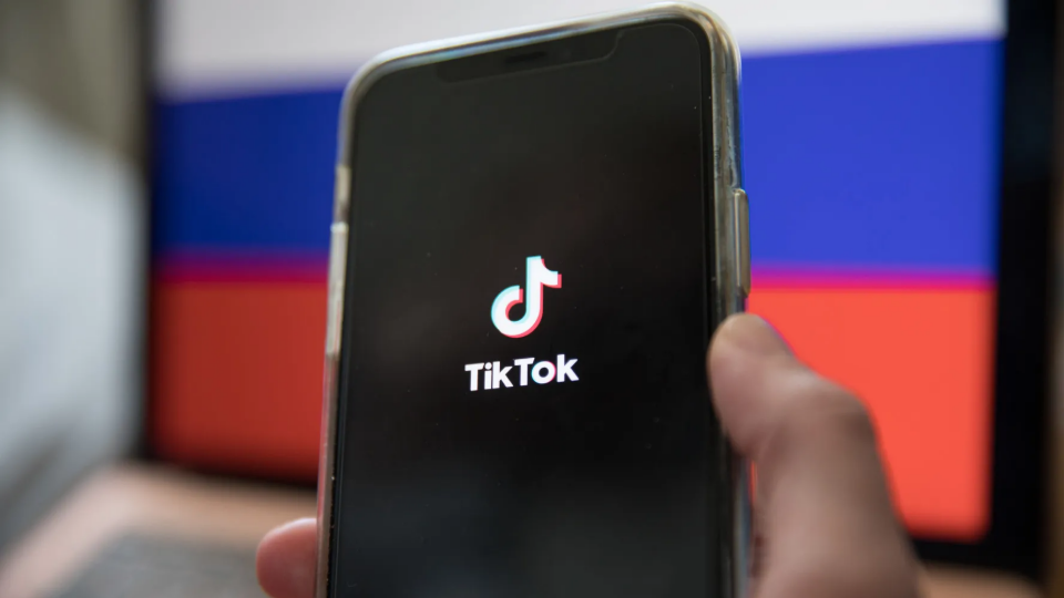 TikTok logo seen on screen of smartphone