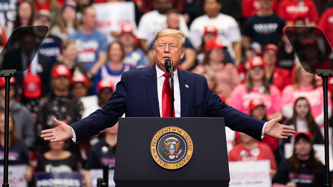 Trump at a Keep America Great rally on March 2