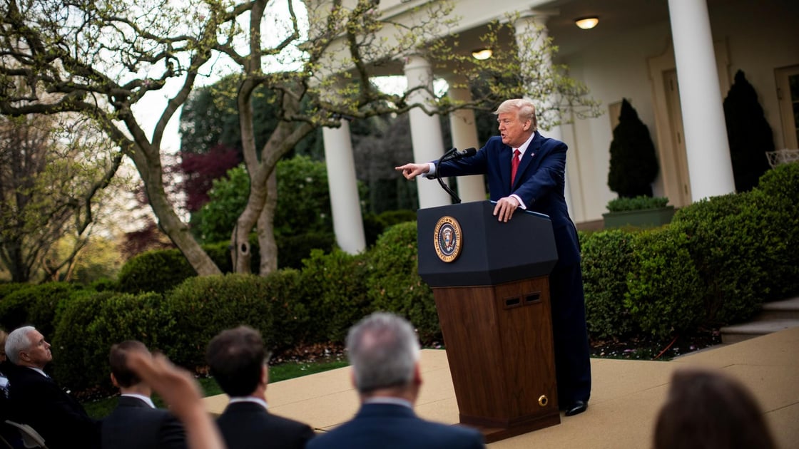 Trump taking questions in the Rose Garden