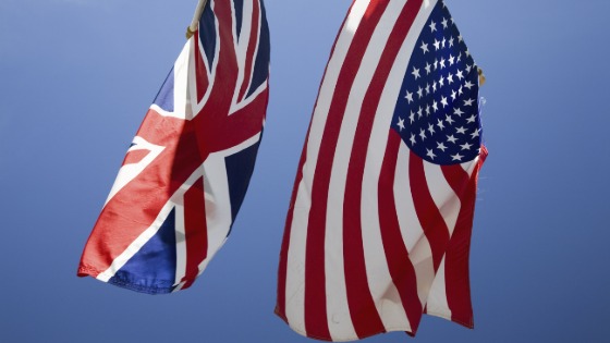 U.K. and U.S. flags at the White House