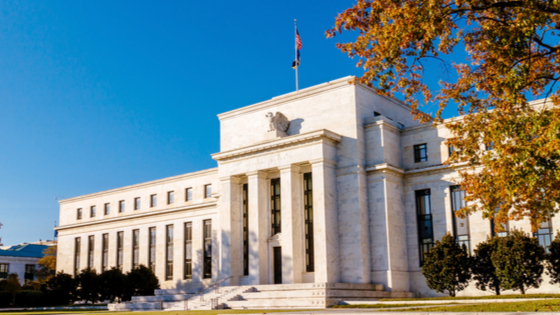 U.S. Federal Reserve building exterior.